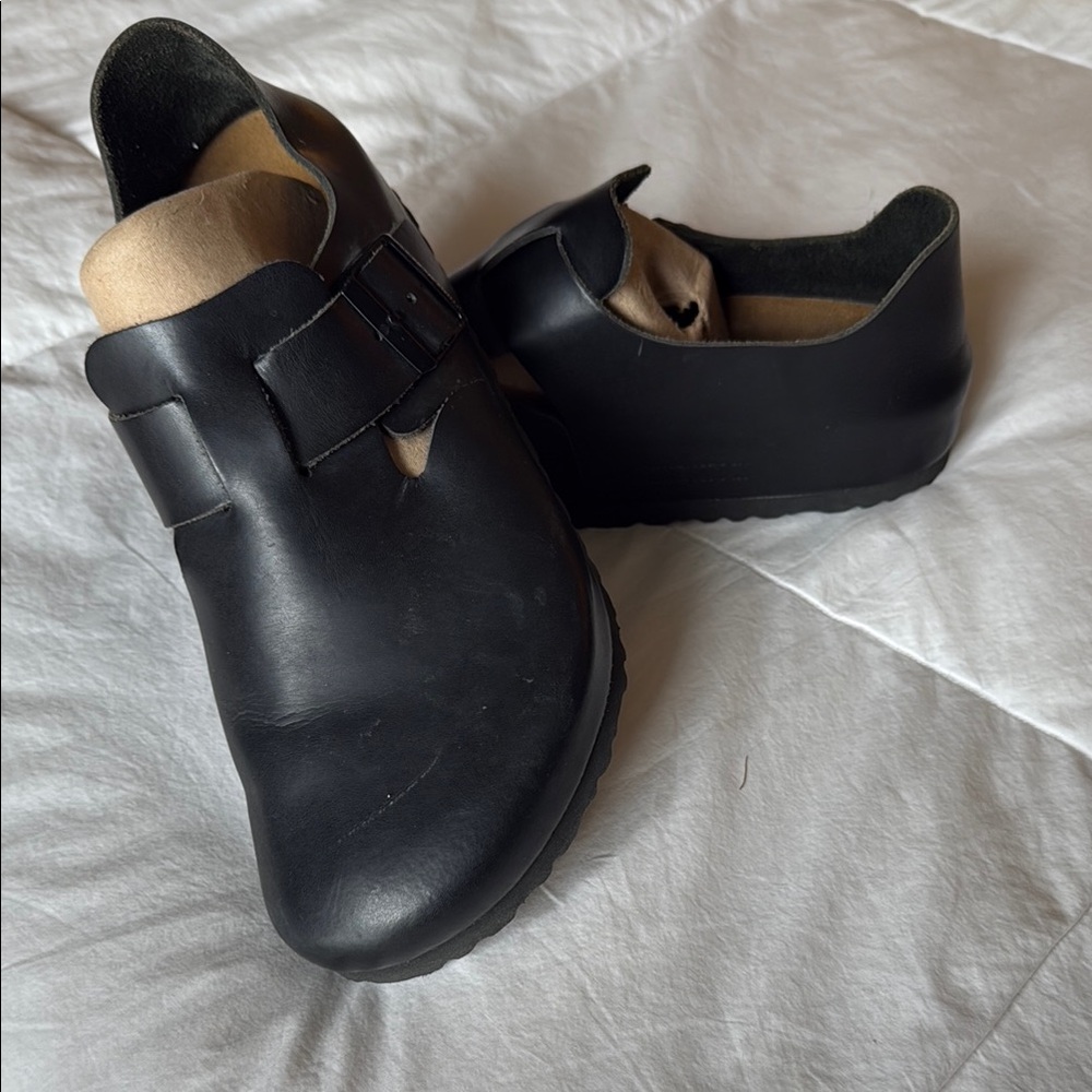 Men's Black Leather (Birkenstock) Shoes
